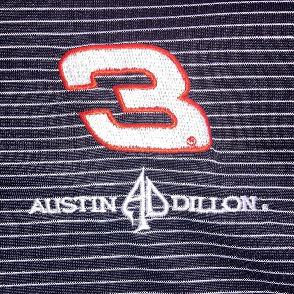 Mens 3XL Antigua Black & White Austin Dillon #3 Nascar Polo - Picture 3 of 8